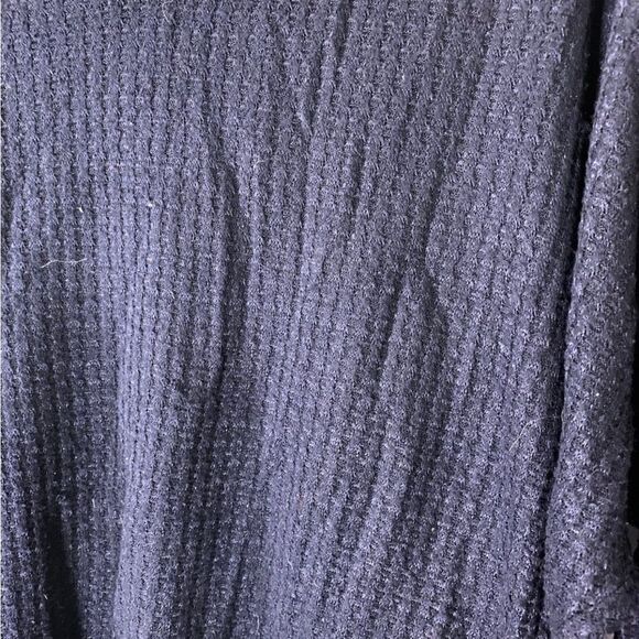 Anthropologie XS Navy Waffle‎ Knit Top - Picture 2 of 4